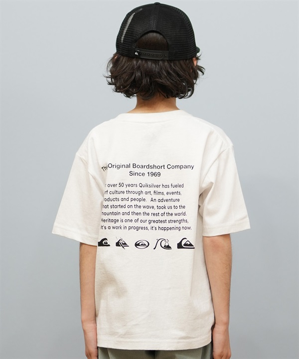 QUIKSILVER クイックシルバー 半袖 Tシャツ キッズ ジュニア 子供 バックプリント シンプル HISTORY ST YOUTH KST252614M