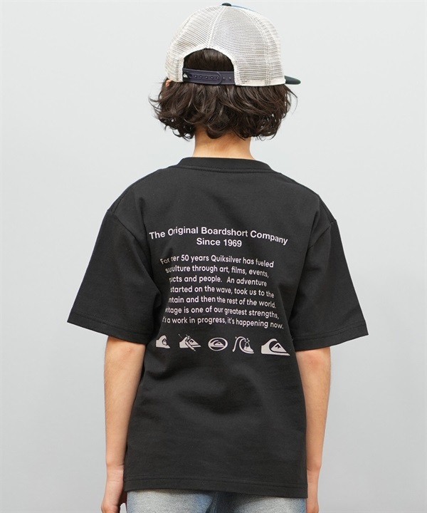 QUIKSILVER クイックシルバー 半袖 Tシャツ キッズ ジュニア 子供 バックプリント シンプル HISTORY ST YOUTH KST252614M