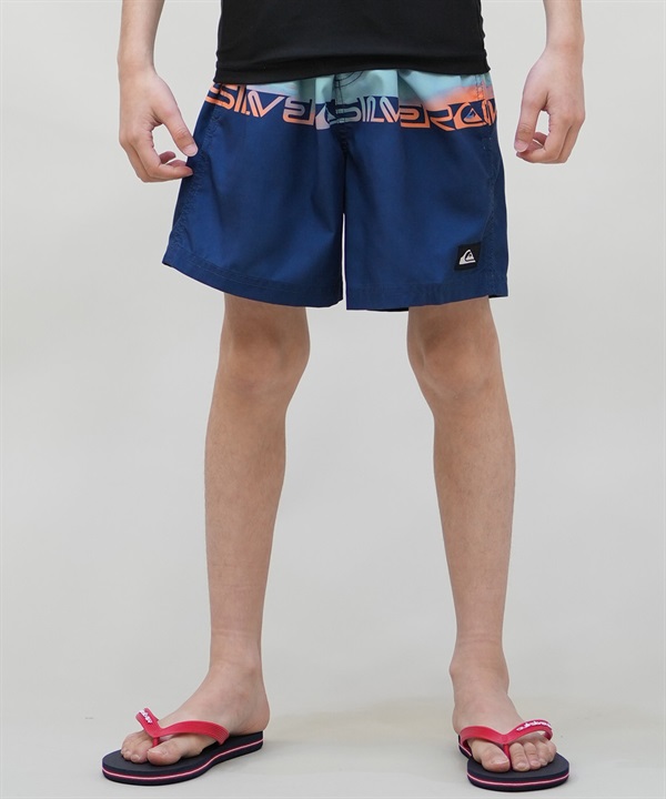 QUIKSILVER クイックシルバー 水着 海パン トランクス サーフパンツ キッズ ジュニア 子供 EVERYDAY WORDBLOCK VL YTH KBS251002