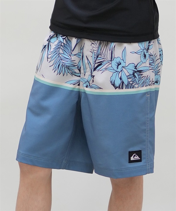 QUIKSILVER クイックシルバー 水着 海パン トランクス サーフパンツ キッズ ジュニア 子供 花柄 ロゴ FLORAL VOLLEY YOUTH 16 KBS252002