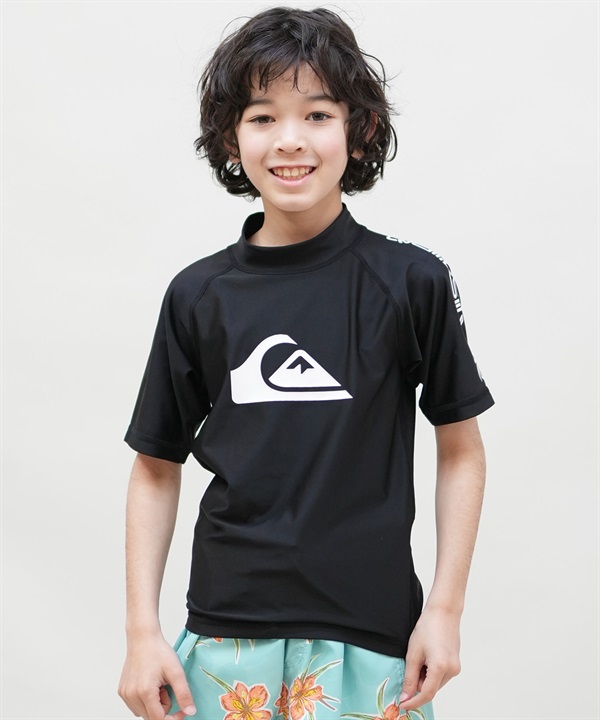 QUIKSILVER クイックシルバー 水着 ラッシュガード 半袖 Tシャツ ロンT キッズ ジュニア 子供 水陸両用 UVカット ALL TIME LR YOUTH KLY251003