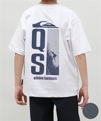QUIKSILVER クイックシルバー 水着 ラッシュガード 半袖 Tシャツ キッズ ジュニア 子供 UVカット GC QUIK DROP SS YOUTH KLY251602M(WHT-130cm)