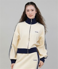CONVERSE コンバース アウター レディース ニットジャケット ラインスリーブ ダブルジップ セットアップ対応  5487-6807(28IV-M)