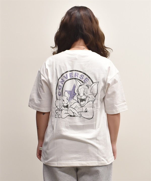 CONVERSE コンバース 半袖 Tシャツ レディース トムとジェリー コラボTシャツ オーバーサイズ PRINT BIG T 5287-5810