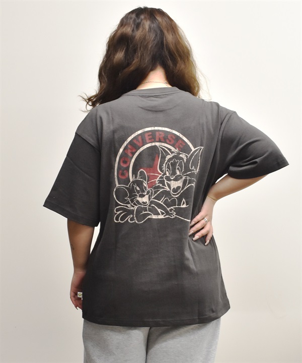 CONVERSE コンバース 半袖 Tシャツ レディース トムとジェリー コラボTシャツ オーバーサイズ PRINT BIG T 5287-5810