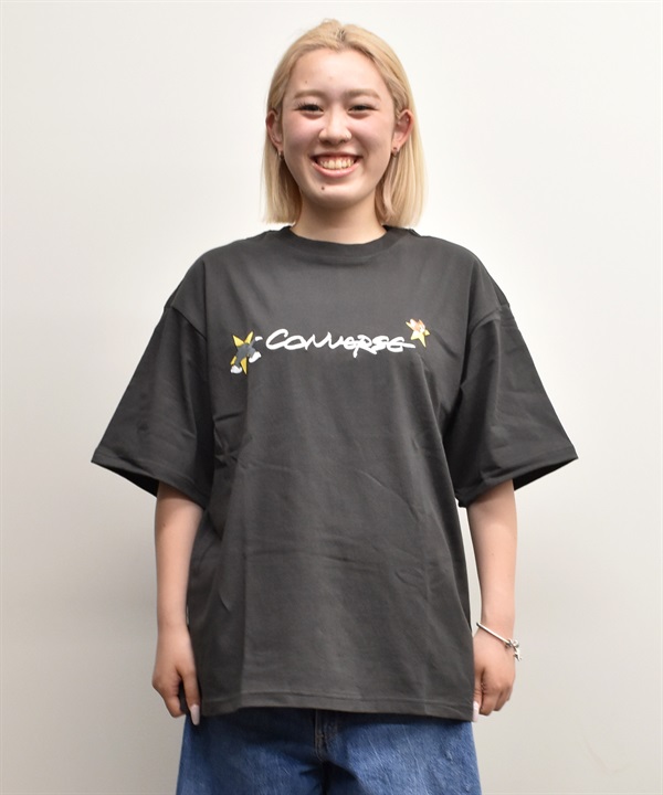 CONVERSE コンバース 半袖 Tシャツ レディース トムとジェリー コラボレーション オーバーサイズ EMBROIDERY BIG T 5287-5811