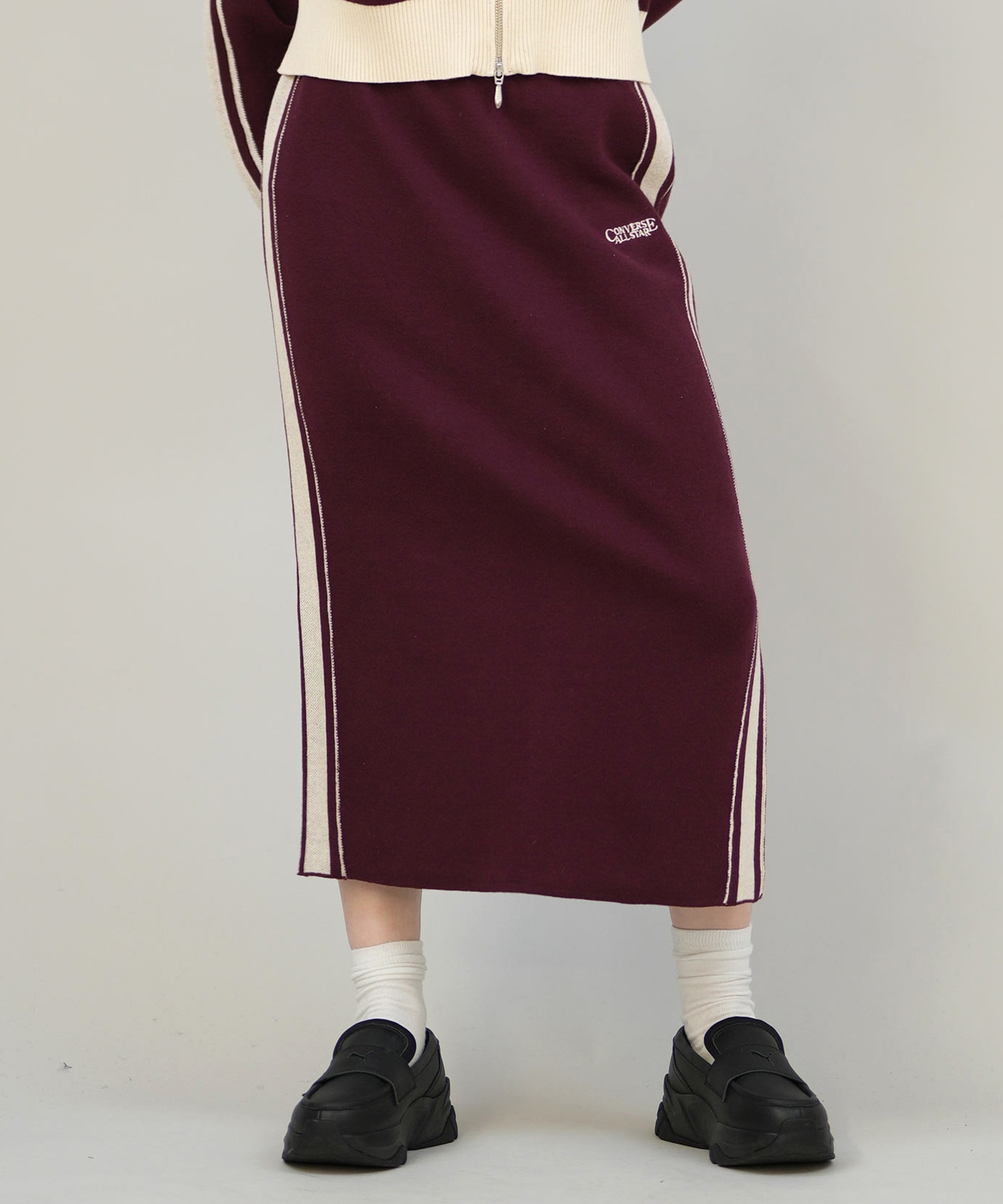 CONVERSE コンバース ロングスカート レディース ニットスカート