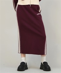 CONVERSE コンバース ロングスカート レディース ニットスカート サイドライン ナロースカート セットアップ対応  5487-6462(07WN-M)