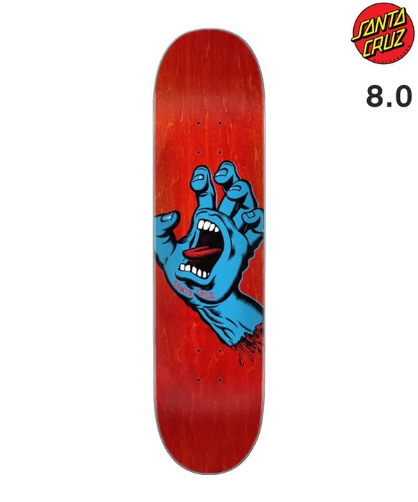SANTA CRUZ サンタクルーズ スケートボード デッキ 8inch SCREAMING HAND ムラサキスポーツ