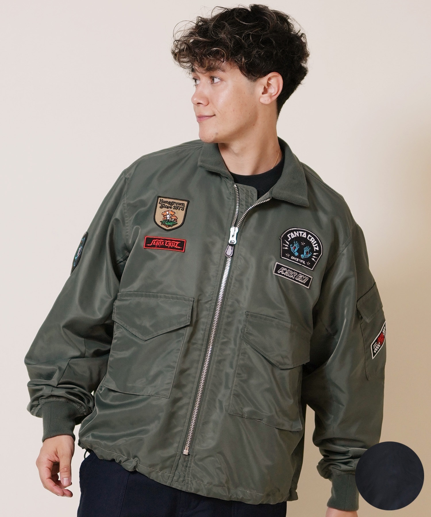 SANTACRUZ サンタクルーズ ジャケット メンズ フライトジャケット ARMY