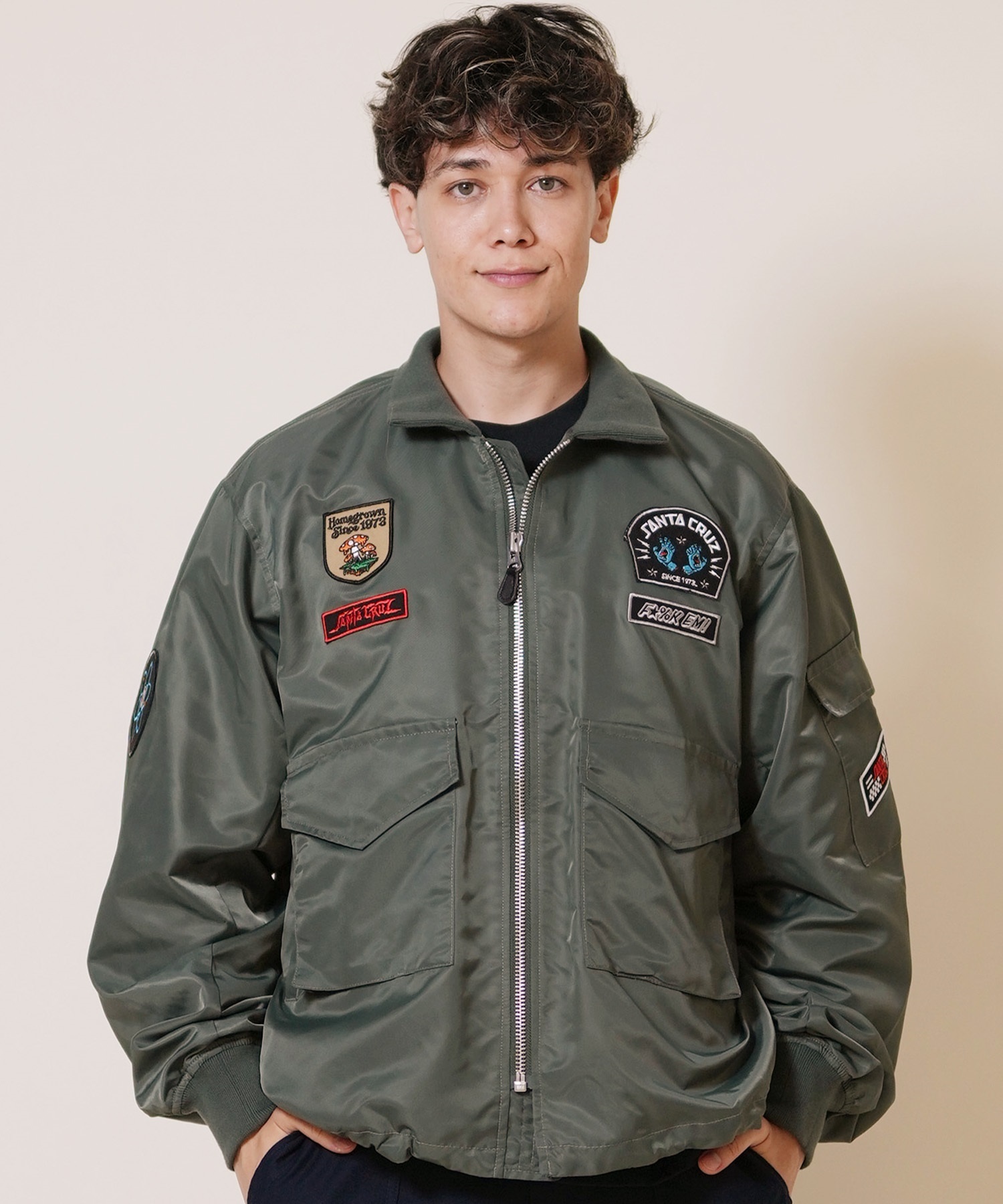 SANTACRUZ サンタクルーズ ジャケット メンズ フライトジャケット ARMY