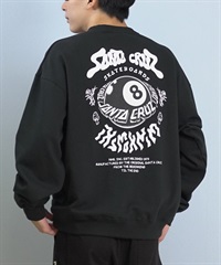 SANTA CRUZ スウェットトレーナー 白黒  SURF SKATE SANTA CRUZ サンタクルーズ トレーナー スウェット メンズ クルー