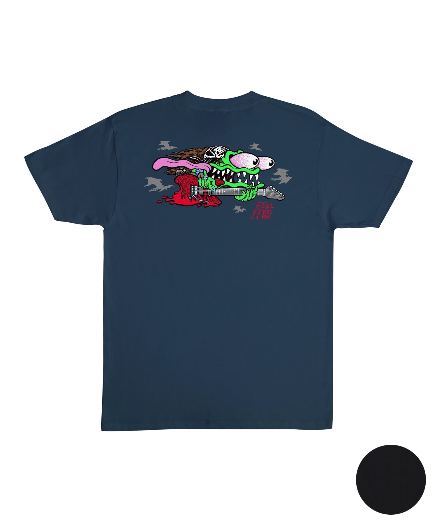 【11月10日発売】SANTA CRUZ サンタクルーズ × STRANGER THINGS 半袖 Tシャツ メンズ ST S S-T EDDIE SLASHER 510255402(BLDK-M)