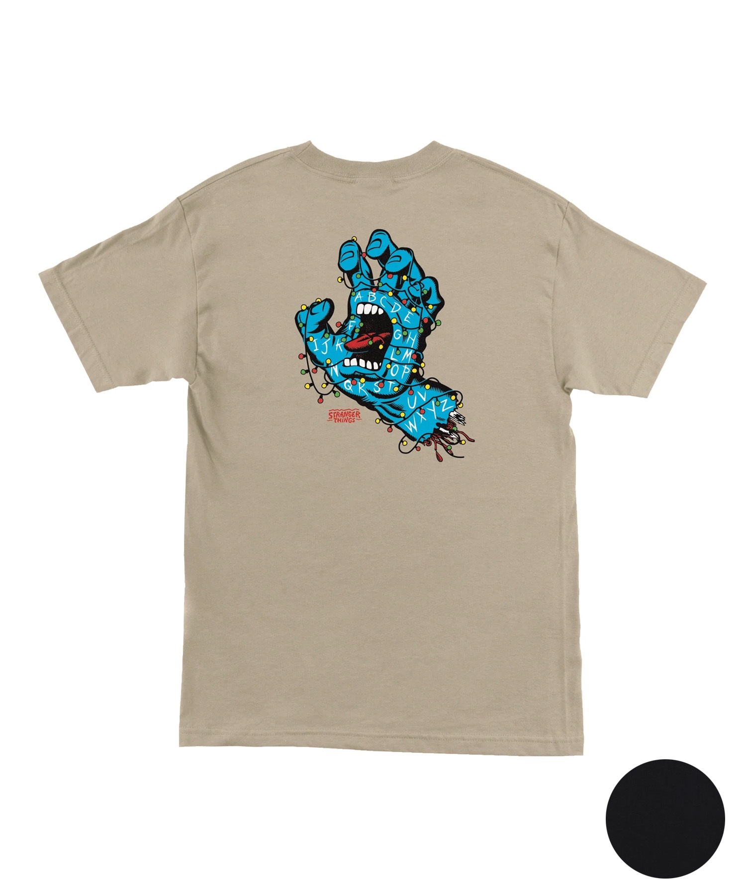 【11月10日発売】SANTA CRUZ サンタクルーズ × STRANGER THINGS 半袖 Tシャツ メンズ ST S S-T SCREAMING LIGHTS 510255404(BLK-M)