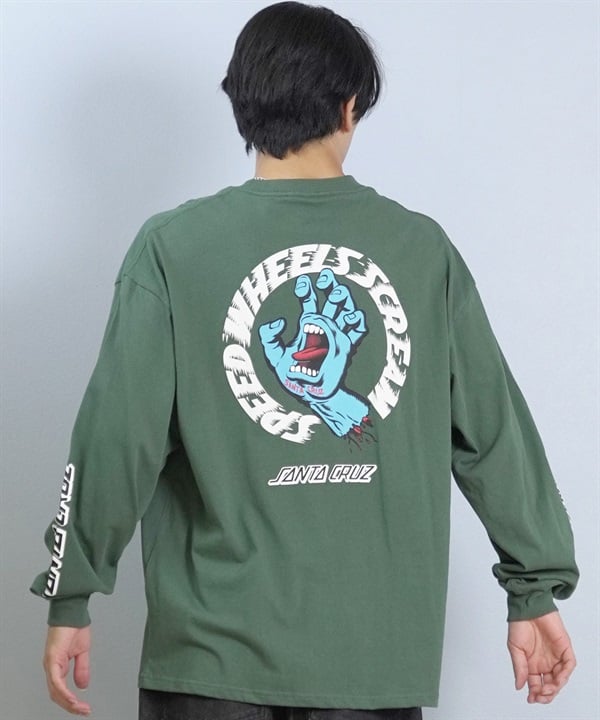 SANTACRUZ サンタクルーズ 長袖 Tシャツ ロンT メンズ バックプリント オーバーサイズ 502254401 ムラサキスポーツ限定
