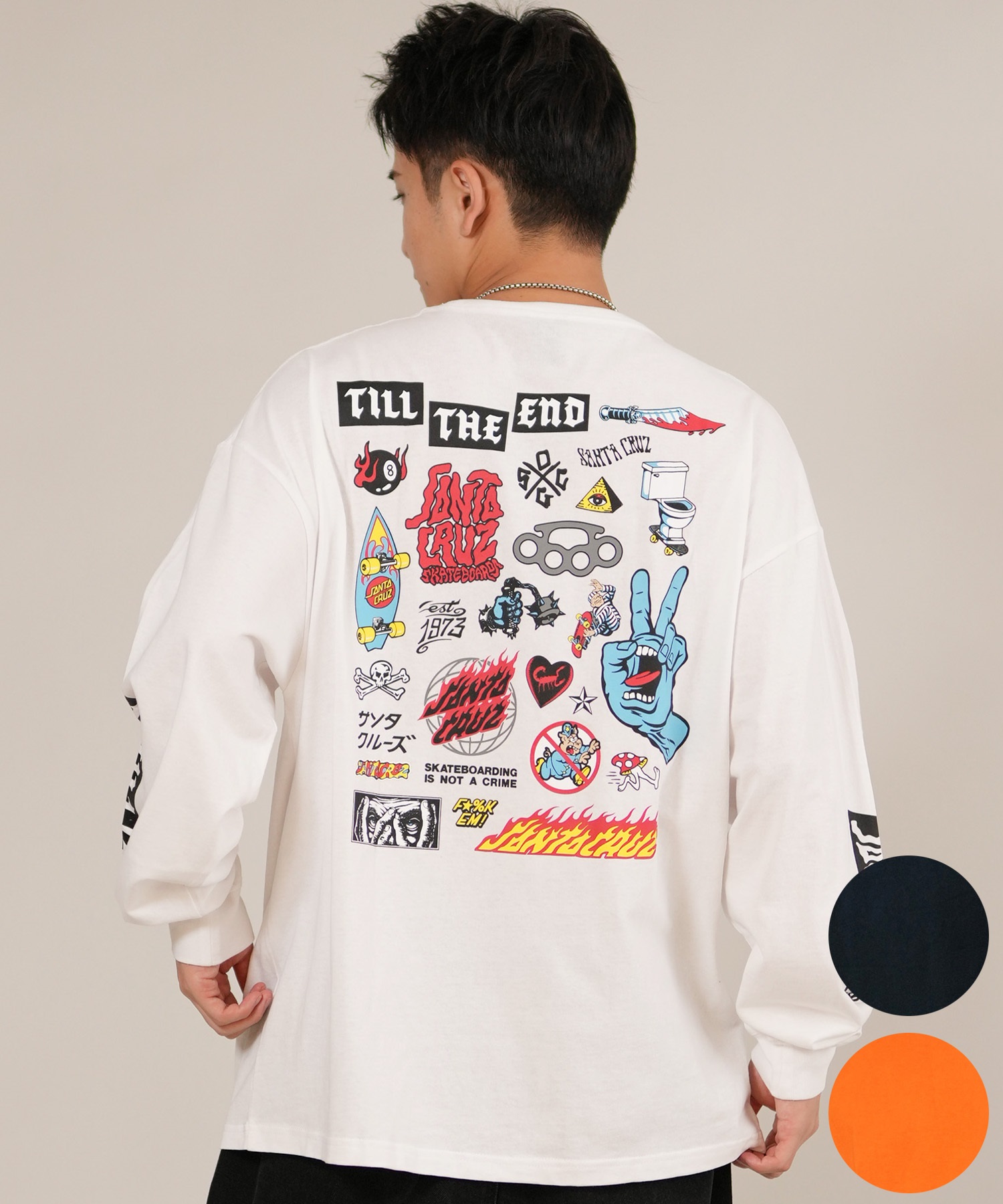 SANTACRUZ サンタクルーズ 長袖 Tシャツ ロンT メンズ バックプリント