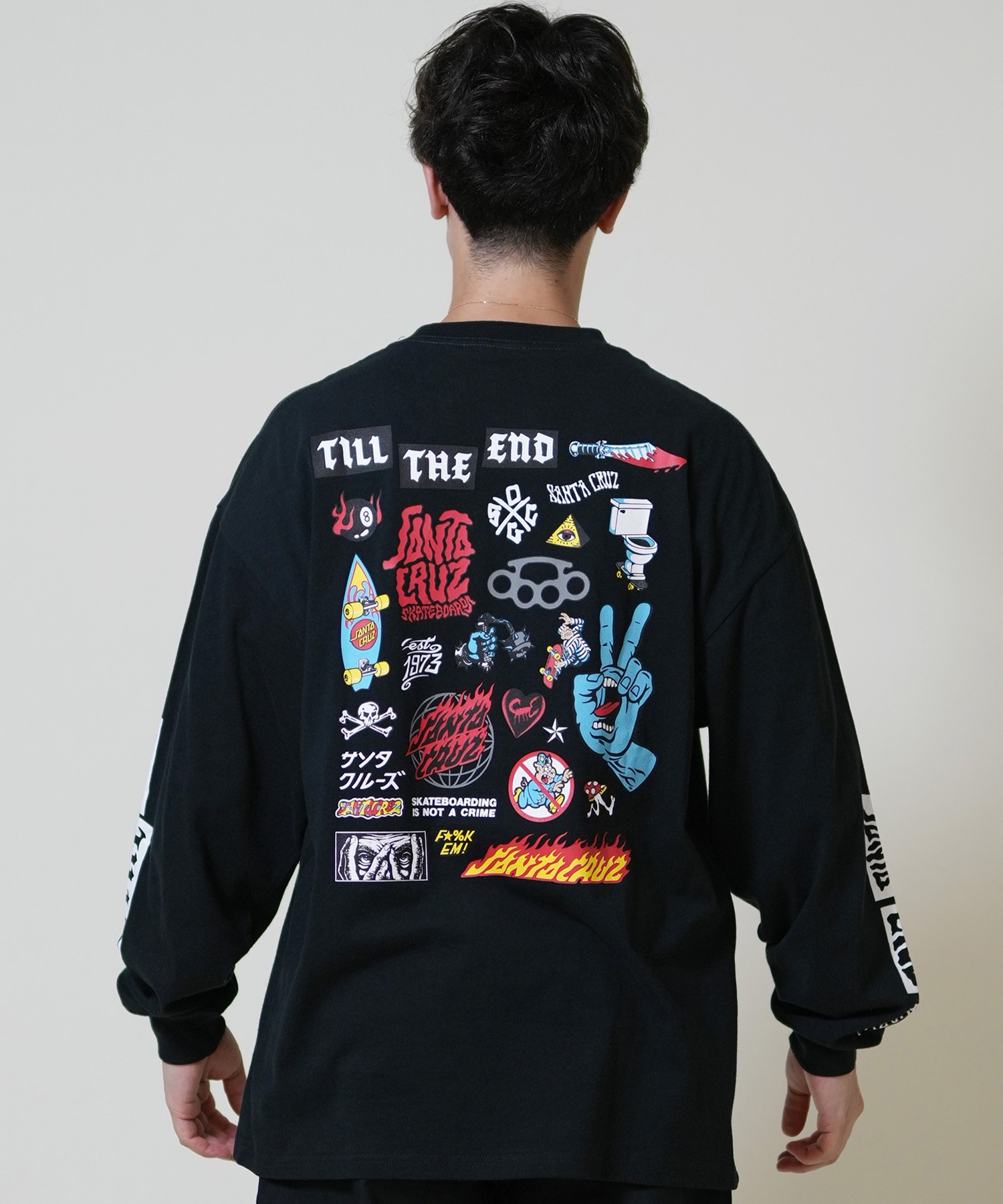 SANTACRUZ サンタクルーズ 長袖 Tシャツ ロンT メンズ バックプリント