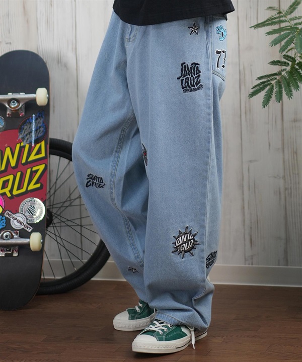 SANTACRUZ サンタクルーズ ロングパンツ デニム メンズ ロンパン パッチジーンズ 502251501 ムラサキスポーツ限定