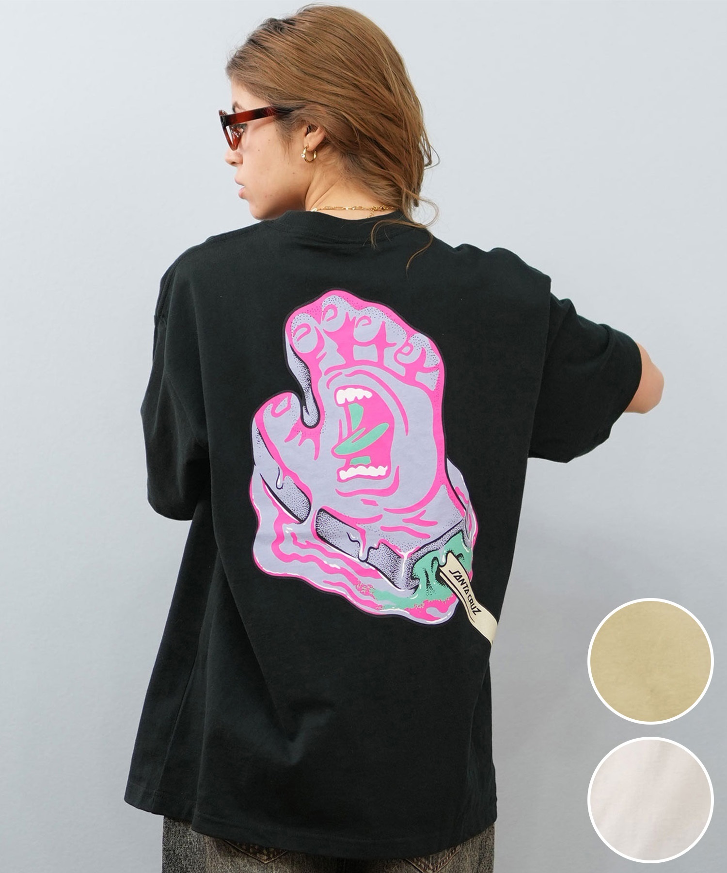 SANTA CRUZ スクリーミングハンド SKATEBOANUS Tシャツ L SANTA CRUZ SKATEBOANUS Tシャツ L SANTA CRUZ スクリーミングハンド