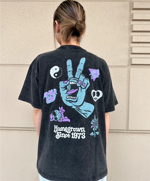 SANTA CRUZ サンタクルーズ 半袖 Tシャツ レディース バックプリント オーバーサイズ 古着風 ヴィンテージ加工 502253434 ムラサキスポーツ限定