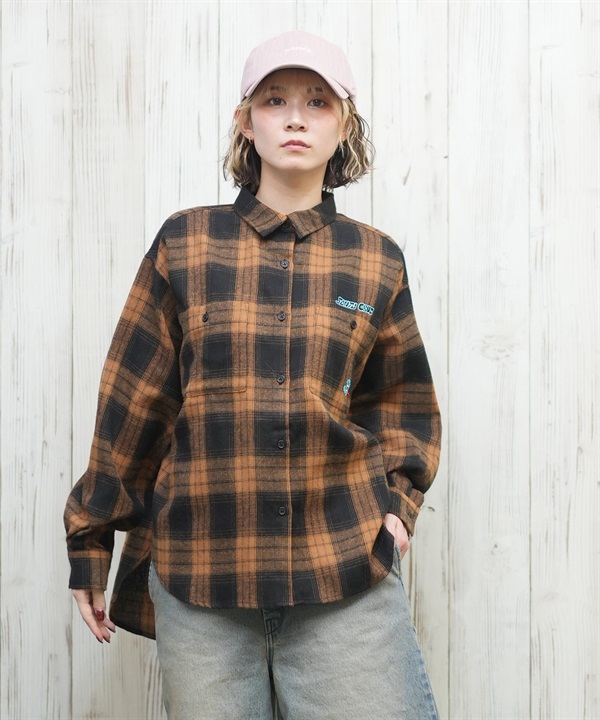 SANTACRUZ サンタクルーズ 長袖 シャツ レディース ネルシャツ チェック柄 502251231 ムラサキスポーツ限定