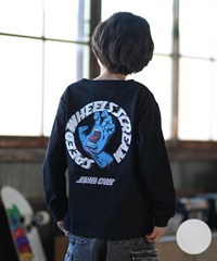 SANTA CRUZ サンタクルーズ 長袖 Tシャツ ロンT キッズ ジュニア Scream Strip L S T 25A603-42(BK-130cm)