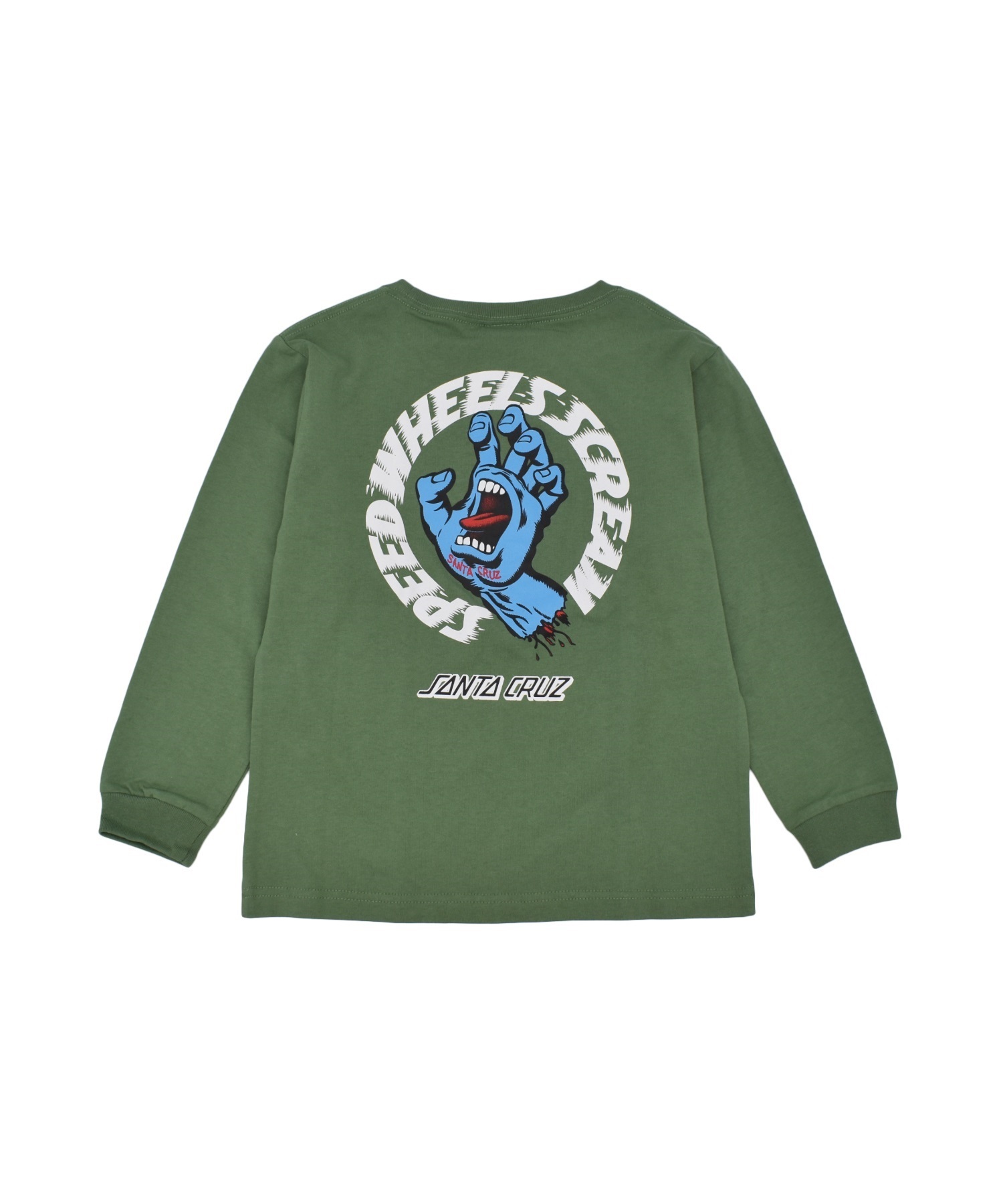 SANTA CRUZ サンタクルーズ 長袖 Tシャツ ロンT キッズ ジュニア Scream Strip L S T 25A603-42(GRN-130cm)