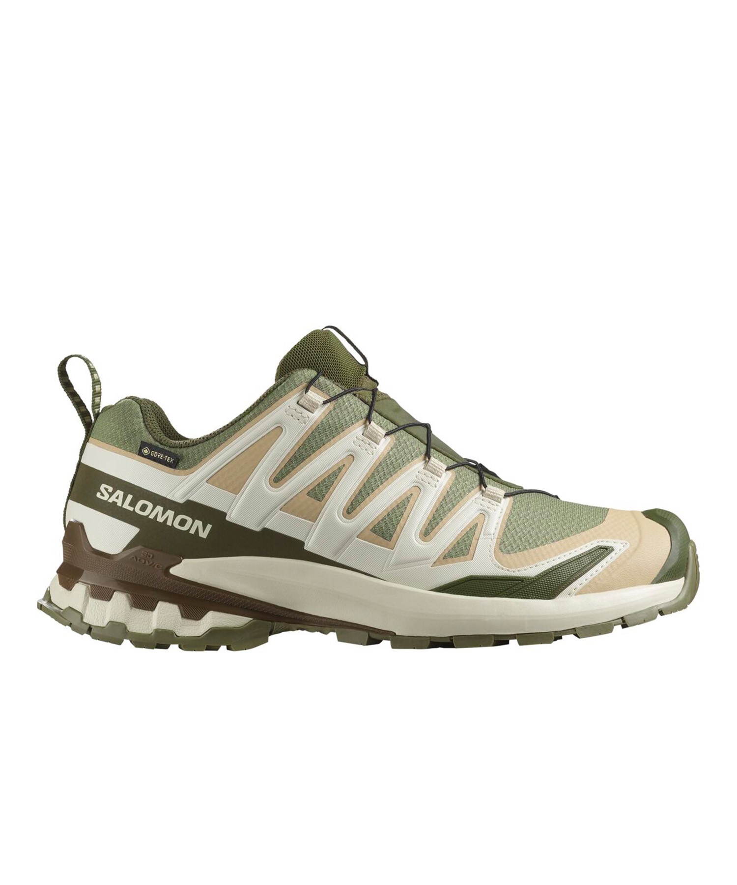 【関税込み】Salomon カーキ XA PRO 3D GORE-TEX スニーカー Salomon - XA PRO 3D GTX Sneaker in Deep Lichen Green & White
