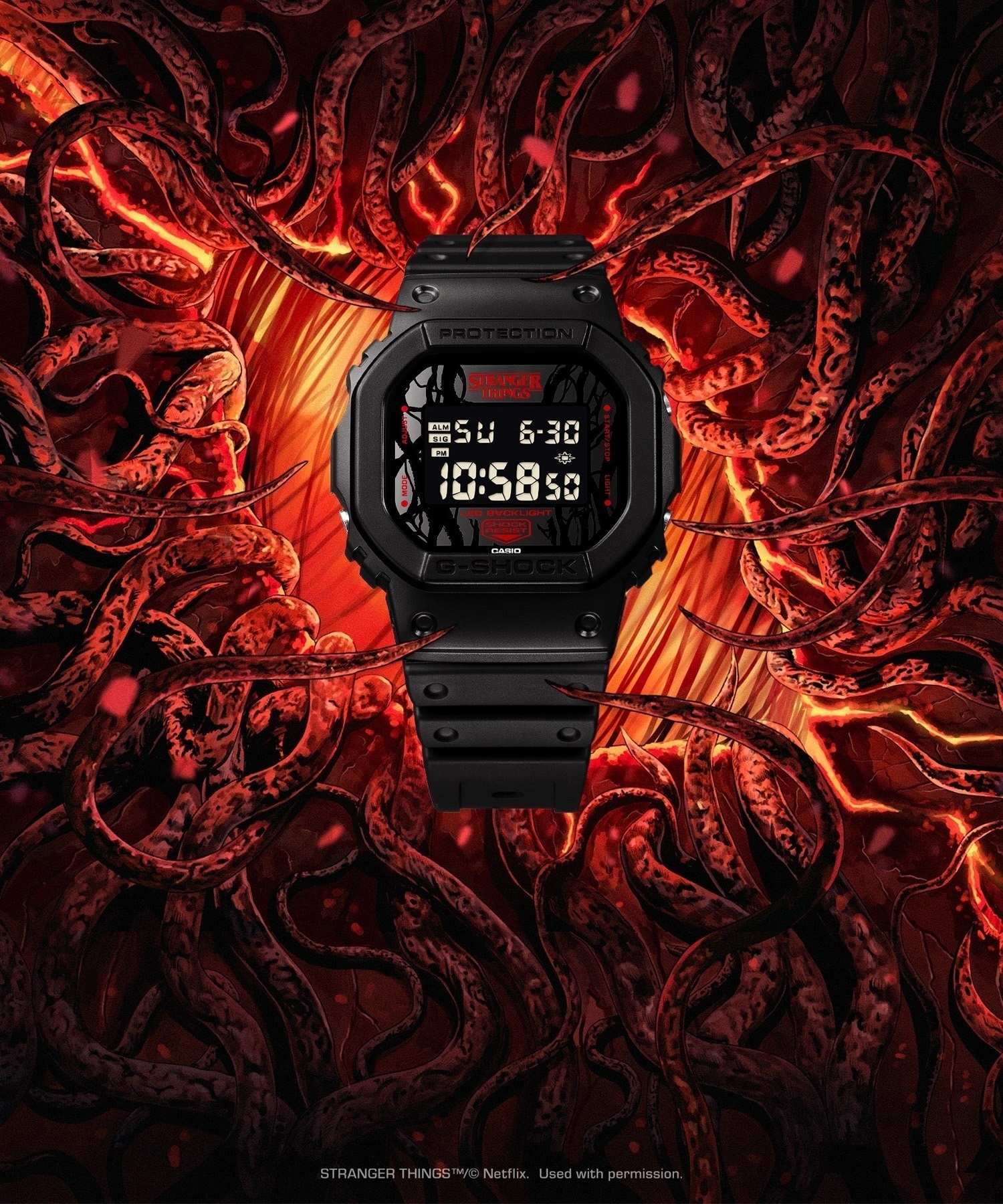 G-SHOCK ジーショック 腕時計 Stranger Things ストレンジャー・シングス 未知の世界 コラボレーションモデル DW-5600STT-1JR(BK-ONE)