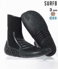 SURF8 サーフブーツ 24cm ブラック SURF8 サーフエイト BT スプリッドソール 中割れ 3mm サーフィン