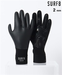 SURF8 サーフエイト 5GV 手のひらジャージグローブ 2mm サーフィン グローブ 真冬対応 ムラサキスポーツ(BLK-XS)