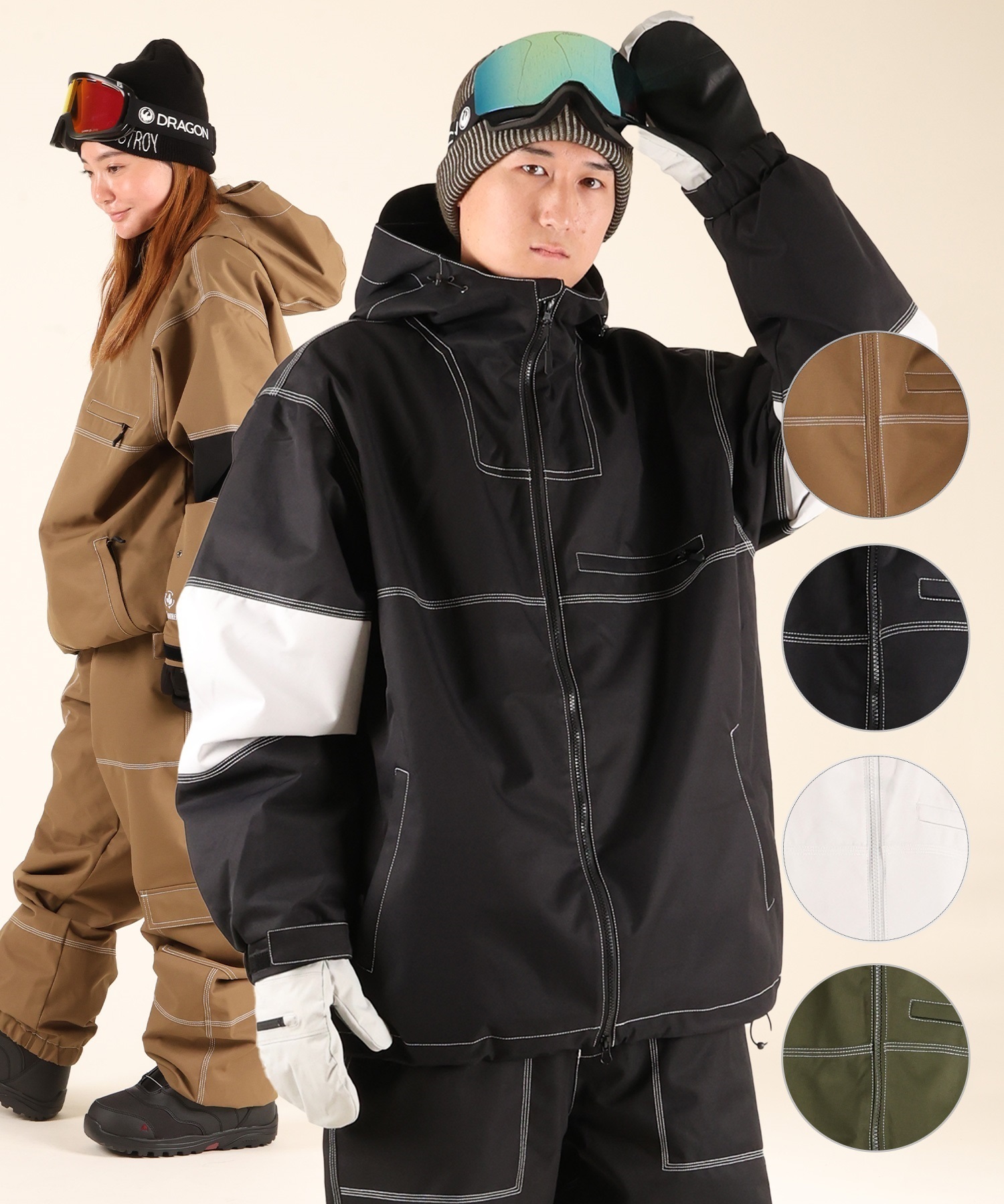 THREEWEATHER スリーウェザー SNOW JACKET スノーボード ウェア ジャケット ユニセックス ムラサキスポーツ 25-26モデル MM J12【2526】(BLK-XS)