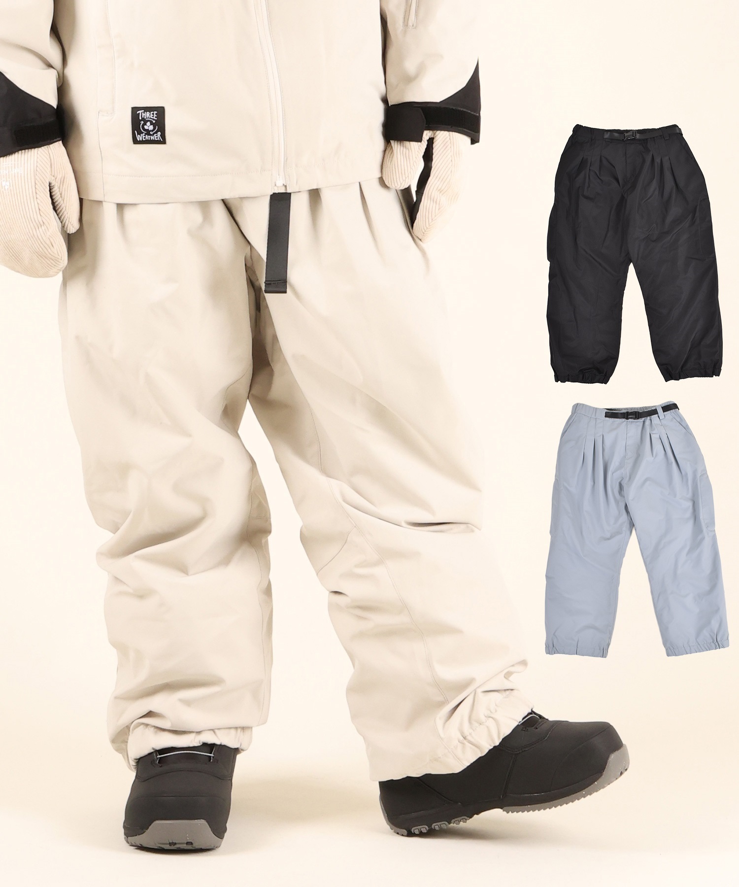 2526】 THREEWEATHER スリーウェザー スノーボード ウェア パンツ ユニ