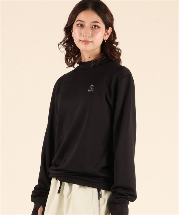 THREE WEATHER スリーウェザー WS SUPER WARMS MOCK TOPS MTWO-012C スノーボード インナー 【2526】(BLACK-SM)