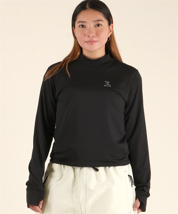 THREE WEATHER スリーウェザー WS WARM MOCK TOPS MTWO-009C スノーボード インナー 【2526】(BLACK-SM)