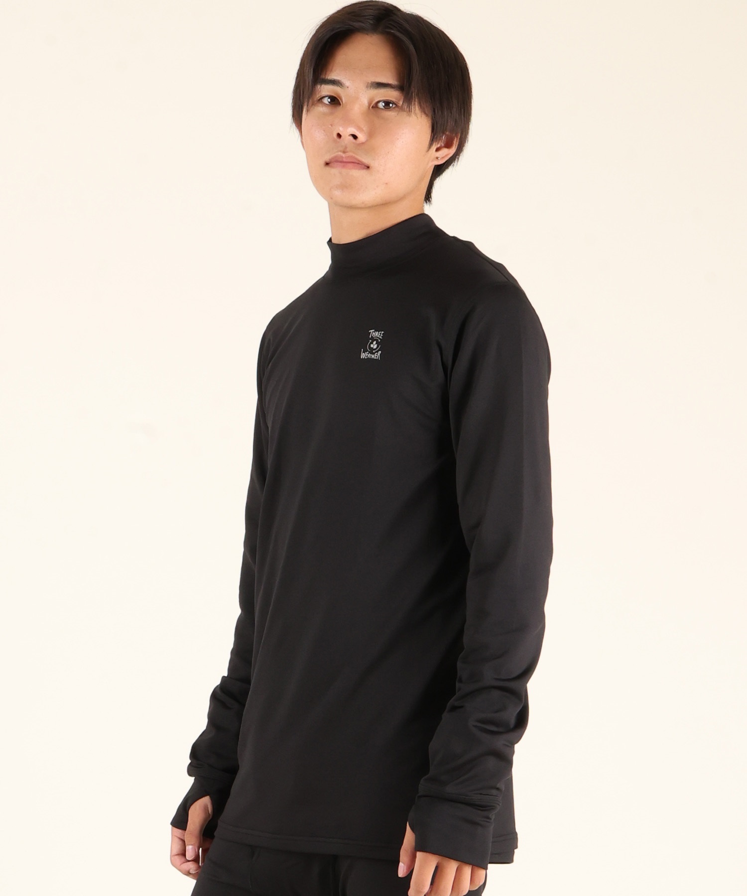 THREE WEATHER スリーウェザー WARM MOCK TOPS MTWO-003C スノーボード インナー 【2526】(BLACK-M)