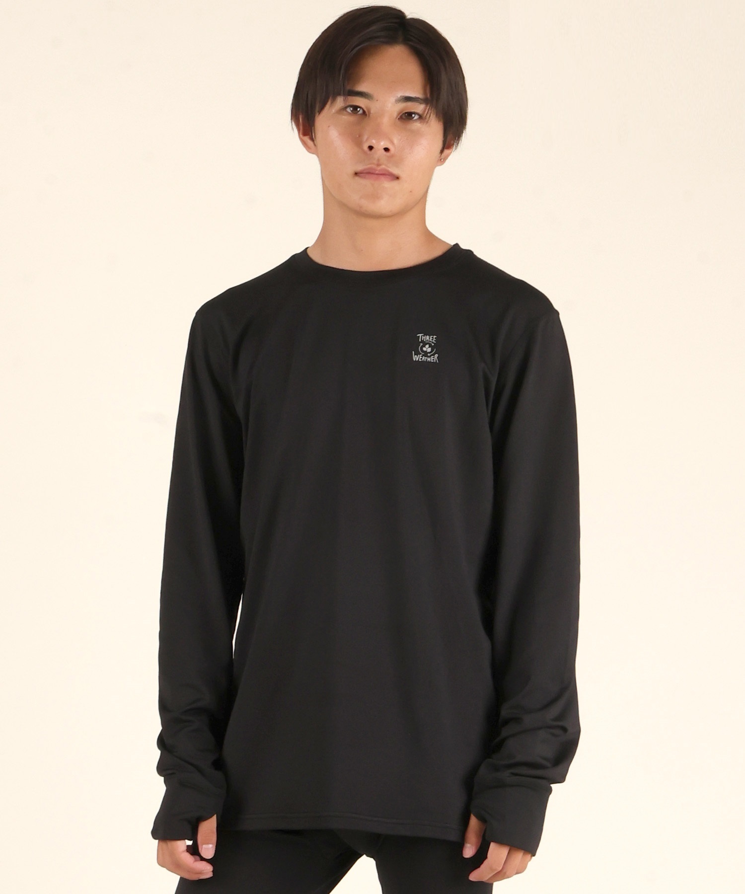 THREE WEATHER スリーウェザー WARM TOPS MTWO-002C スノーボード インナー 【2526】(BLACK-M)