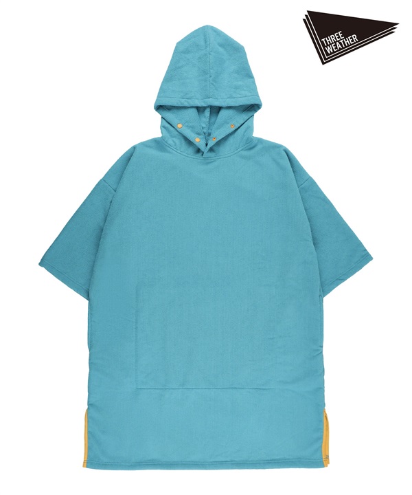 THREE WEATHER スリーウェザー PONCHO ポンチョ お着替えポンチョ 薄手 吸水速乾 サーフィン サーフアクセサリー サウナポンチョ ムラサキスポーツ