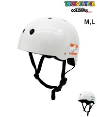 THREE WEATHER スリーウェザー スケートボード ヘルメット COLOFULPROJECT HELMET ムラサキスポーツ(WH/GR-L)