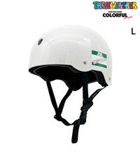 THREE WEATHER スリーウェザー スケートボード ヘルメット COLOFULPROJECT HELMET ムラサキスポーツ(WH/GR-L)