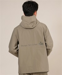 THREE WEATHER スリーウェザー ジャケット ジップアップ パーカー メンズ セットアップ対応 速乾 TW25F-1201 ムラサキスポーツ限定(GRY-M)