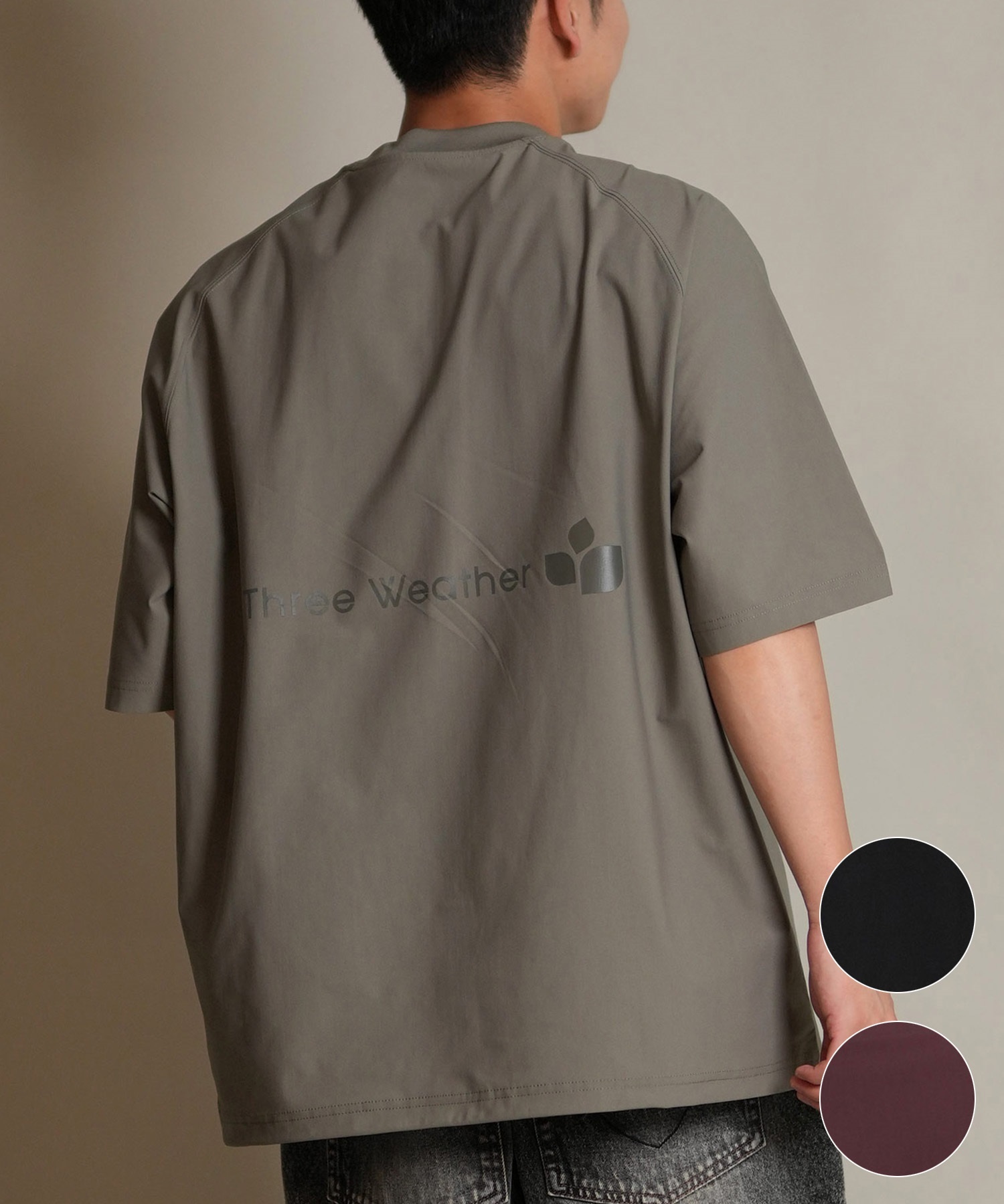 イサーハレル THREE WEATHER スリーウェザー 半袖 Tシャツ メンズ ロゴ バック