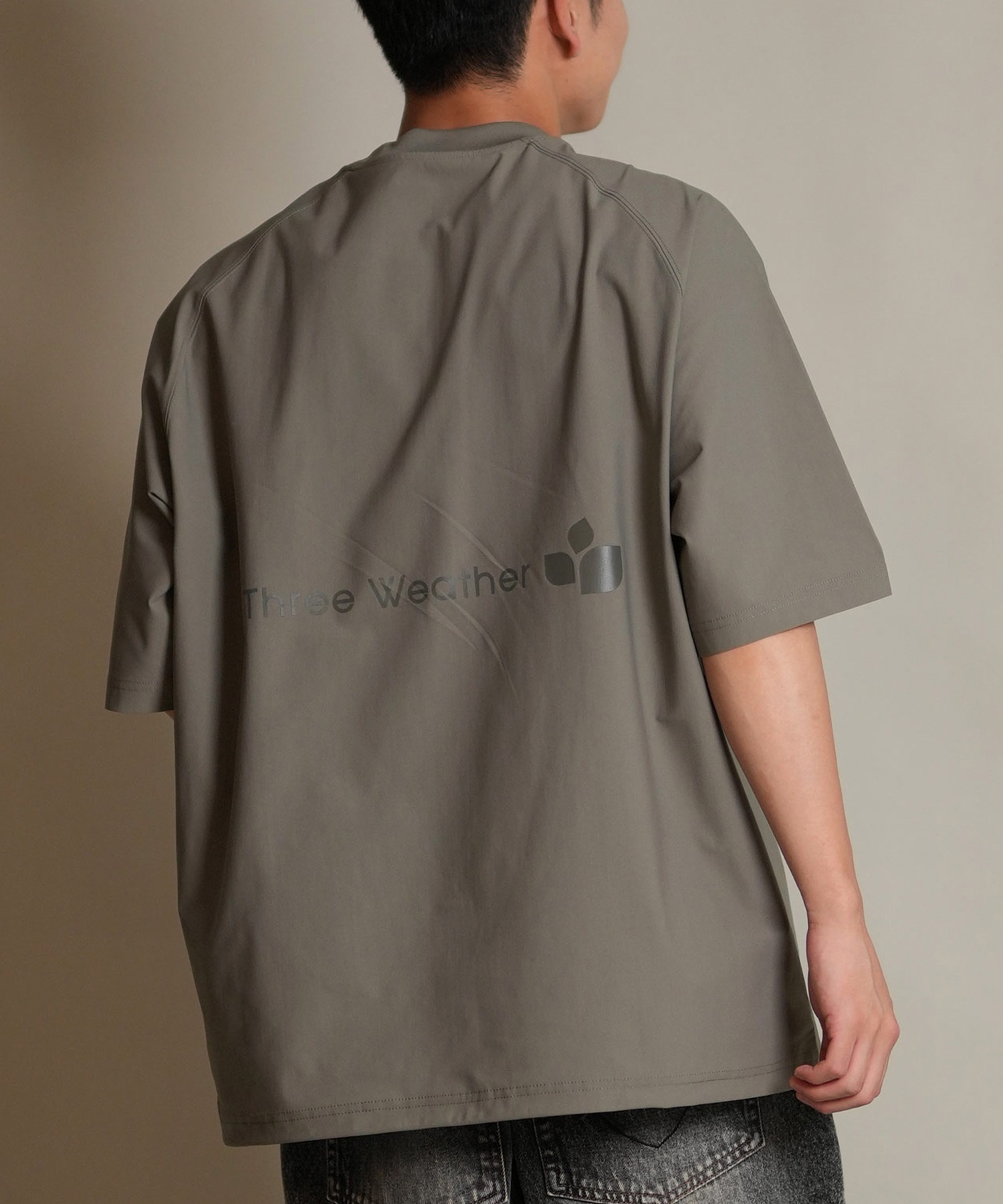 THREE WEATHER スリーウェザー 半袖 Tシャツ メンズ ロゴ バック