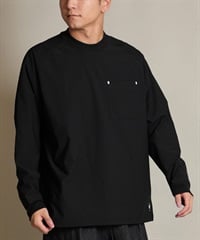 THREE WEATHER スリーウェザー 長袖 Tシャツ ロンT メンズ 胸ポケット ポケT 裾ドローコード TW SURF POCKET LSTEE TW25F-2202(BLK-M)