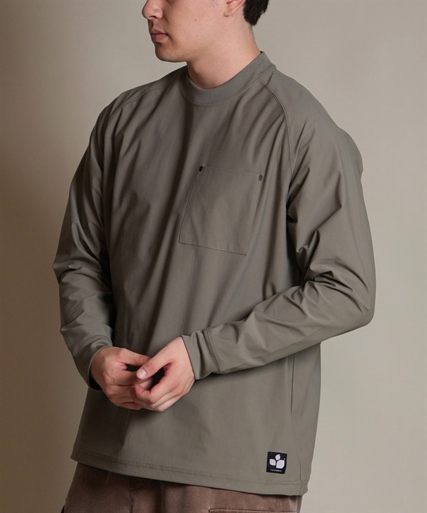 THREE WEATHER スリーウェザー 長袖 Tシャツ ロンT メンズ 胸ポケット ポケT 裾ドローコード TW SURF POCKET LSTEE TW25F-2202
