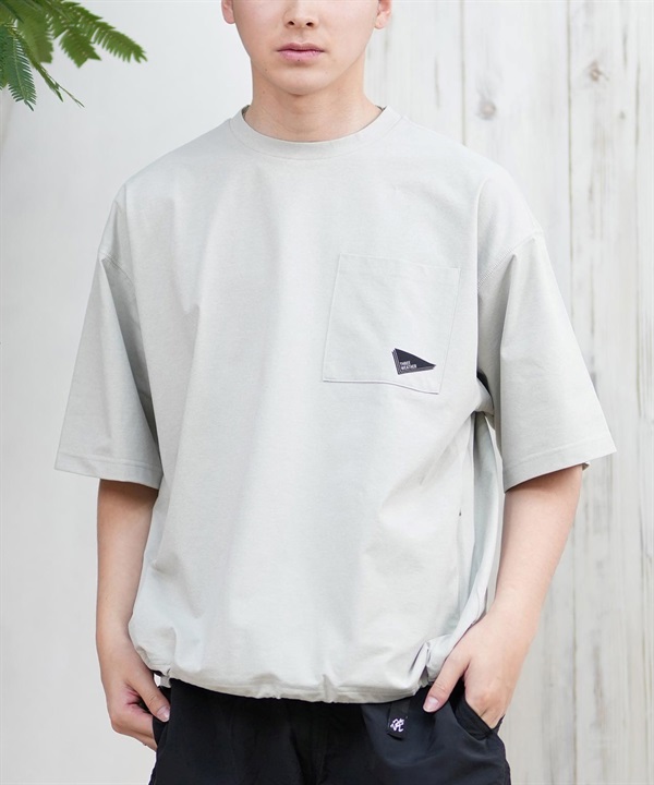 THREE WEATHER スリーウェザー ラッシュガード 半袖 メンズ ポケットTシャツ ポケT 水陸両用 ユーティリティ TW25S4301 ムラサキスポーツ限定