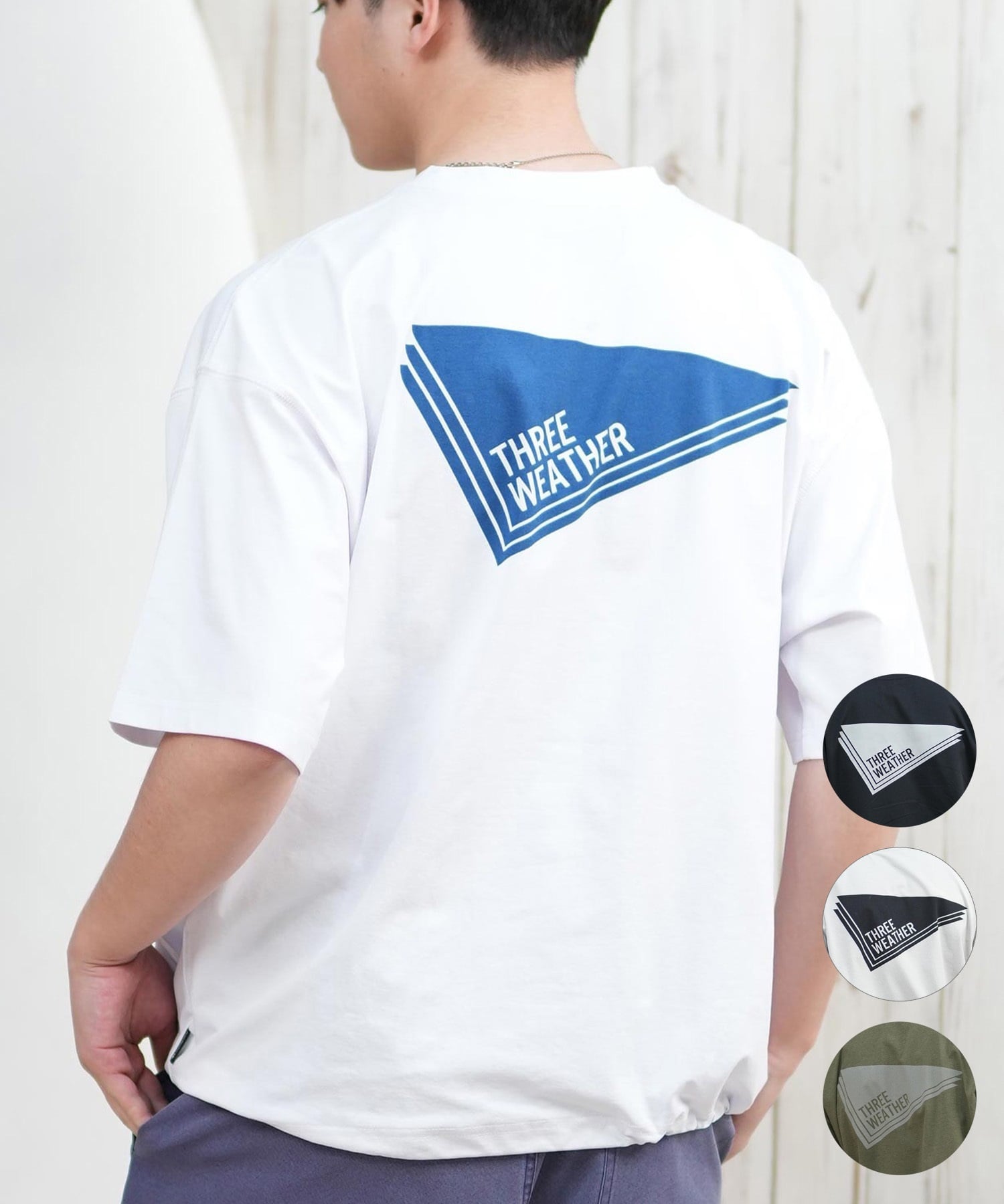 THREE WEATHER スリーウェザー ラッシュガード 半袖 メンズ Tシャツ