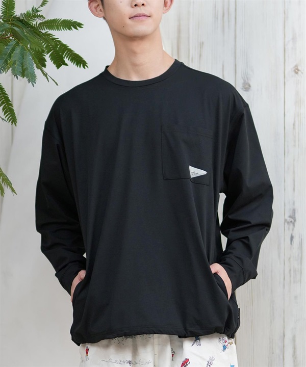 THREE WEATHER スリーウェザー ラッシュガード 長袖 メンズ ポケットTシャツ ポケT ロンT 水陸両用 ユーティリティ TW25S4303 ムラサキスポーツ限定