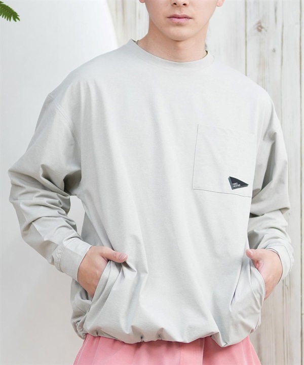 THREE WEATHER スリーウェザー ラッシュガード 長袖 メンズ ポケットTシャツ ポケT ロンT 水陸両用 ユーティリティ TW25S4303 ムラサキスポーツ限定