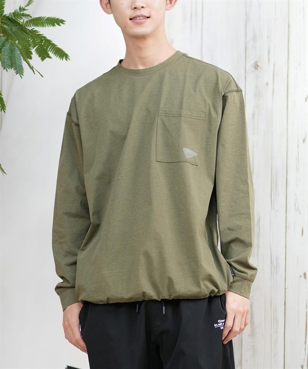 THREE WEATHER スリーウェザー ラッシュガード 長袖 メンズ ポケットTシャツ ポケT ロンT 水陸両用 ユーティリティ TW25S4303 ムラサキスポーツ限定